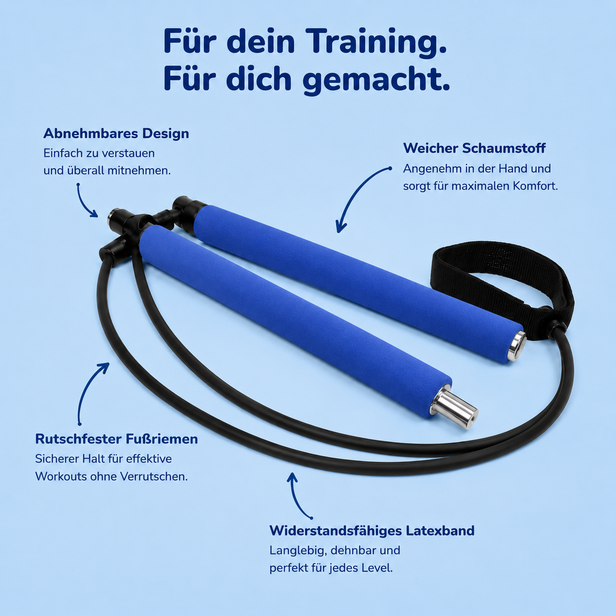 FitLuna Pilates-Stange +Gratis Trainingsplan