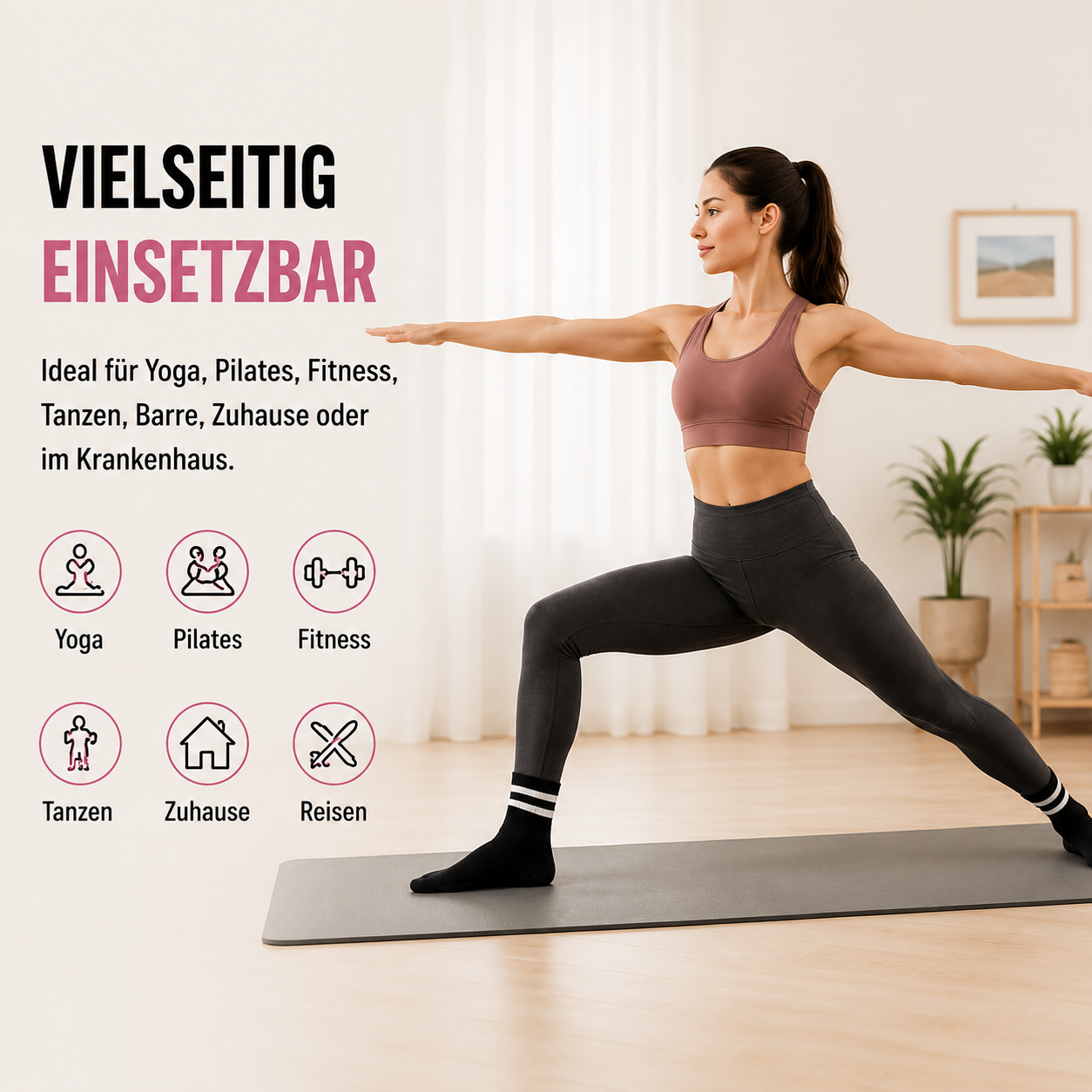 FitLuna Pilates-Socken, Ansicht 4