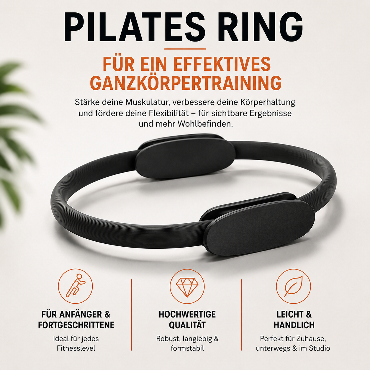 FitLuna Pilates-Ring – Widerstandsring für Beine, Taille und Beckenboden