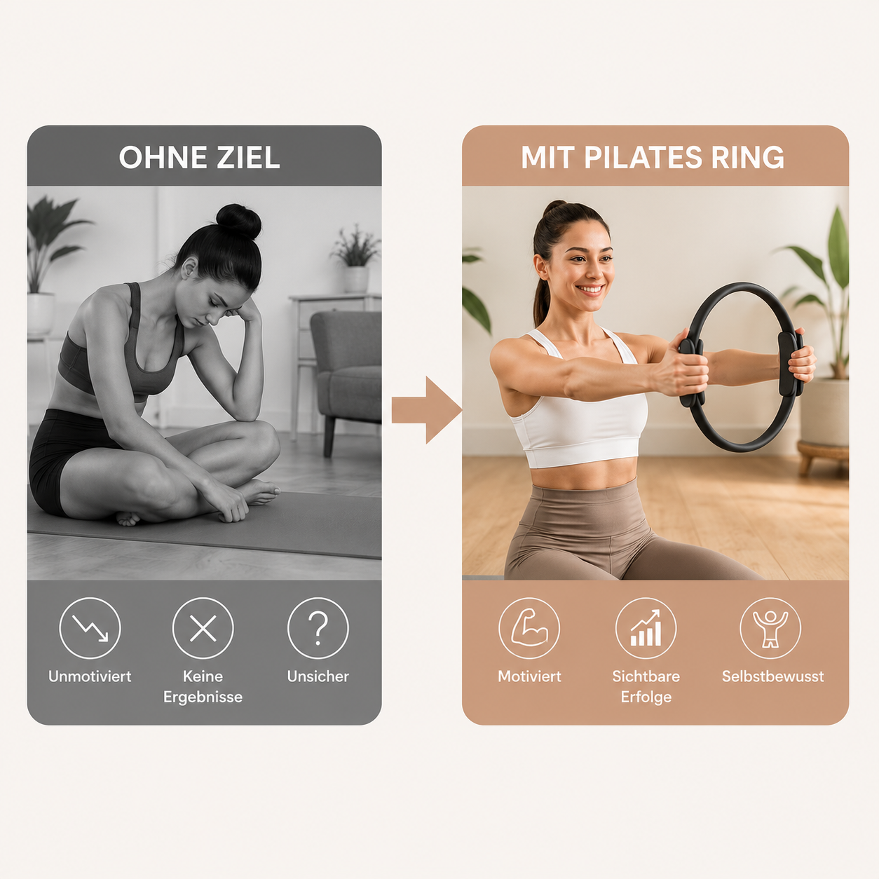 FitLuna Pilates-Ring bei der Anwendung, Ansicht 4