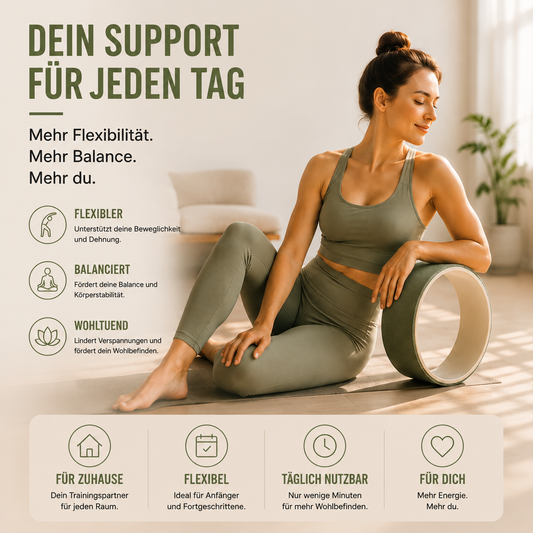 FitLuna Pilates-Rad – EVA-Schaumstoffrad für Rückbeugen