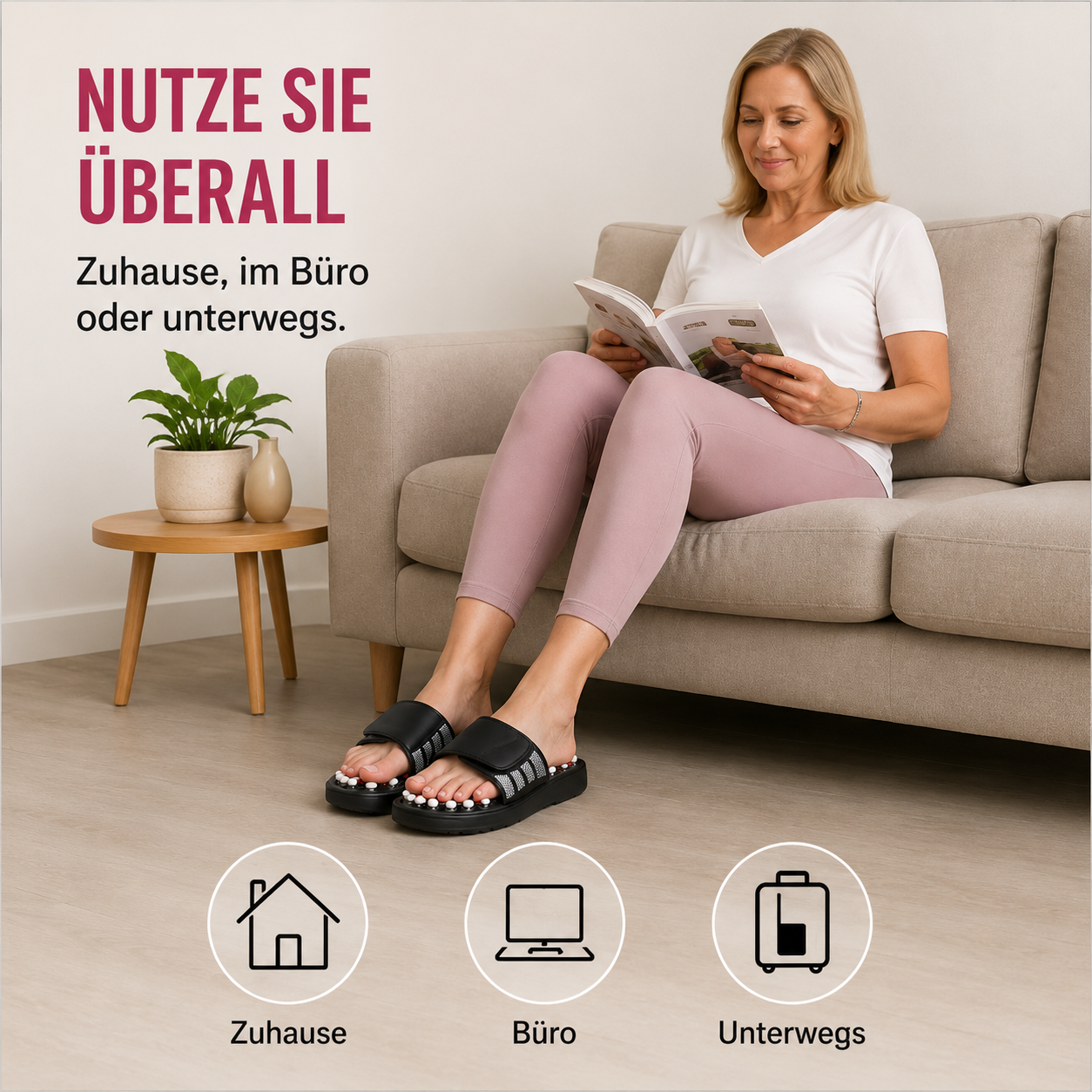 FitLuna Jade Fußmassage-Pantoffeln, Ansicht 5