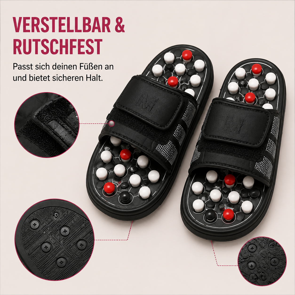 FitLuna Jade Fußmassage-Pantoffeln, Ansicht 6