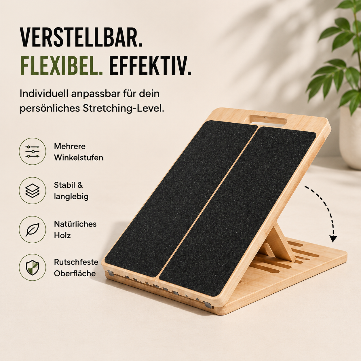 FitLuna Holz-Dehnbrett, Ansicht 2