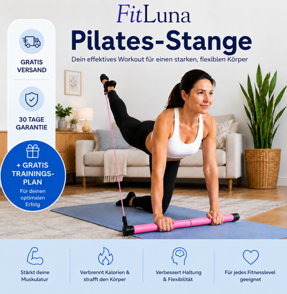 FitLuna Pilates-Stange – Trainingsgerät für Ganzkörper-Workouts