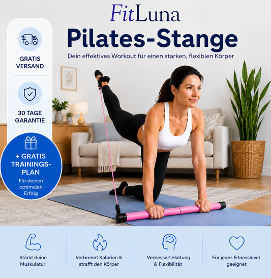 FitLuna Pilates-Stange – Trainingsgerät für Ganzkörper-Workouts
