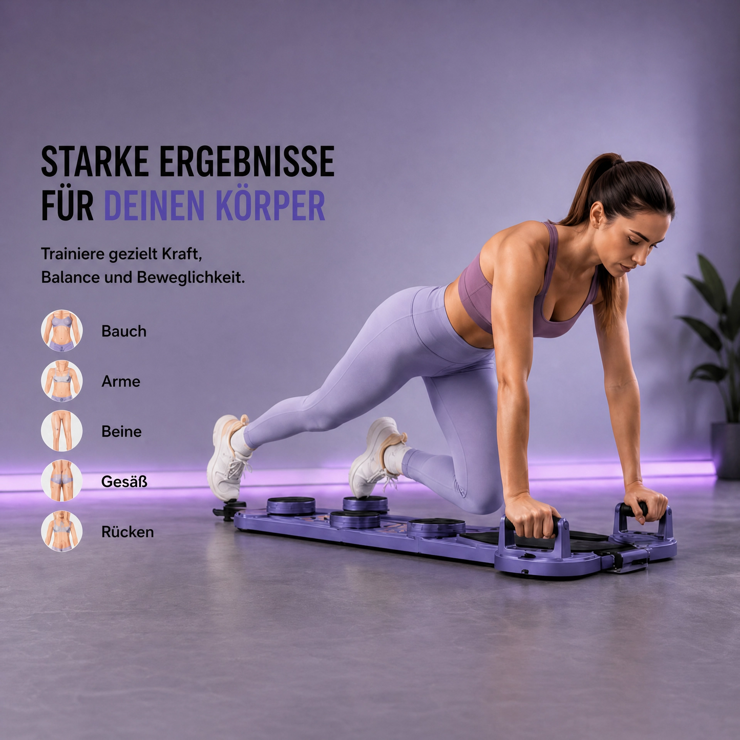 FitLuna Pilates-Bord beim Training
