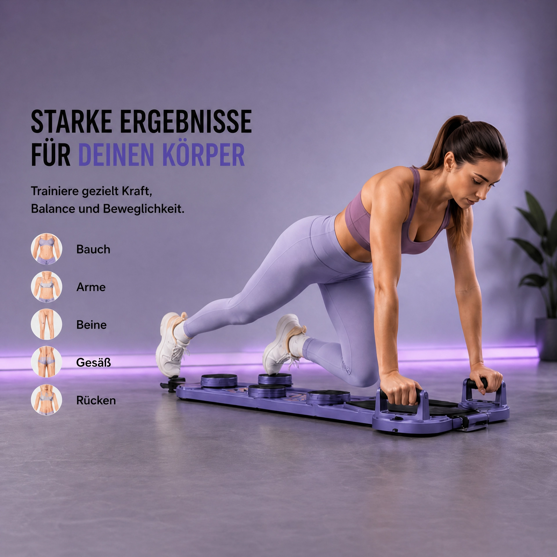 FitLuna Pilates-Bord beim Training