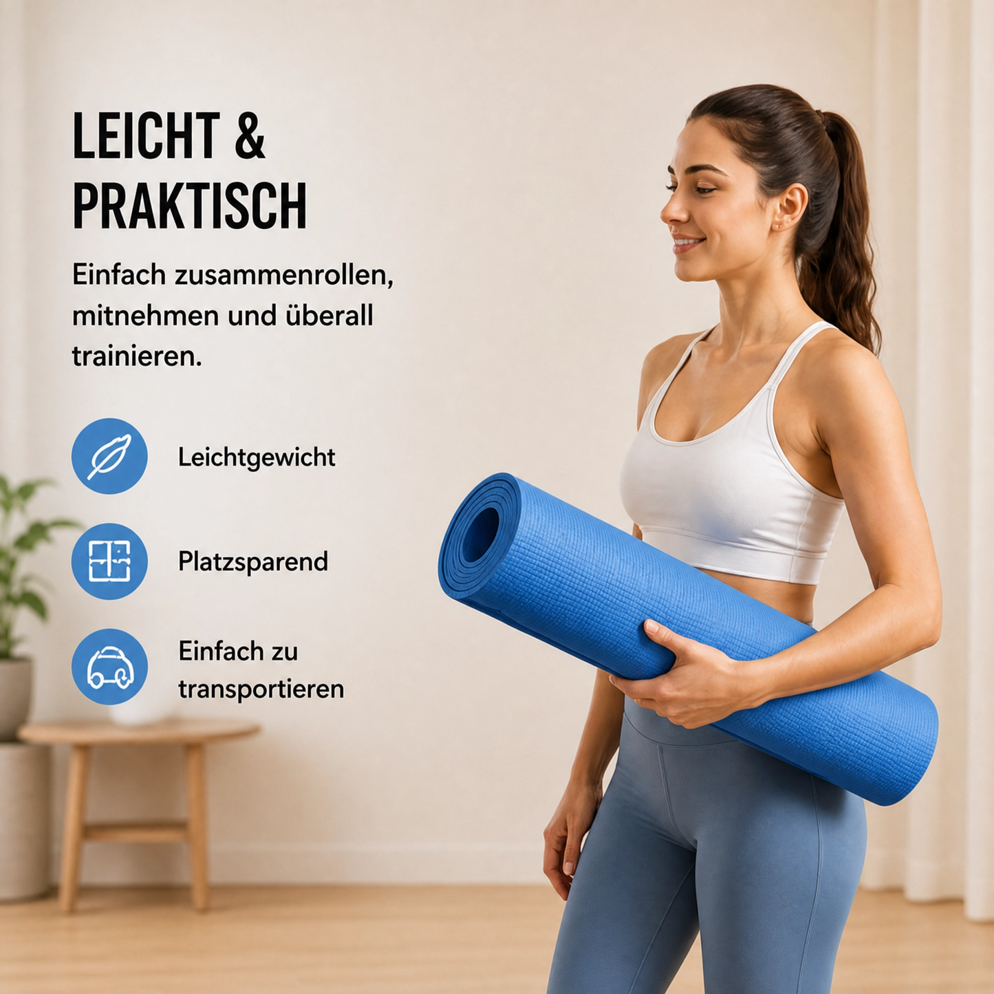 FitLuna Pilates-Matte bei der Anwendung